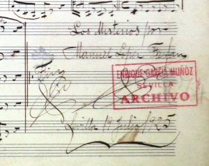 Descubierta una pieza de L&oacute;pez Farf&aacute;n dedicada a la Hermandad de Santiago de Castilleja en 1925