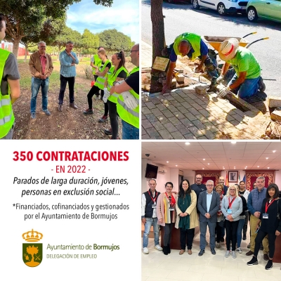 Bormujos cierra el a&ntilde;o 2022 con 350 nuevas contrataciones a trav&eacute;s del Ayuntamiento
