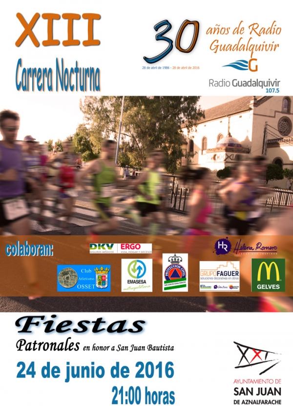 La carrera nocturna de San Juan conmemora este a&ntilde;o el 30 aniversario de Radio Guadalquivir