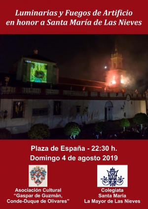 Olivares ofrece ma&ntilde;ana un espect&aacute;culo de luz en honor a la Virgen de las Nieves