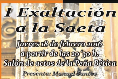 Llega a Benacaz&oacute;n la "I Exaltaci&oacute;n de la Saeta&rdquo;, organizada por la Pe&ntilde;a Cultural B&eacute;tica "Las Nieves"