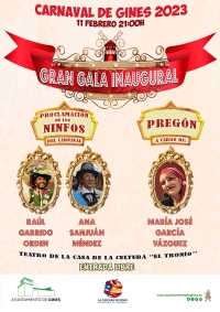 Este s&aacute;bado, 11 de febrero, comienza el Carnaval de Gines 2023 con la Gala Inaugural