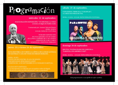 El ayuntamiento de Salteras inicia la programaci&oacute;n &ldquo;SAL D&acute;CULTURA&rdquo; el pr&oacute;ximo 23 de septiembre con una exposici&oacute;n sobre Emilio Lled&oacute;