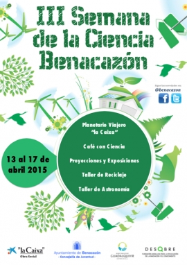 Benacaz&oacute;n celebra su III Semana de la Ciencia del 13 al 17 de Abril