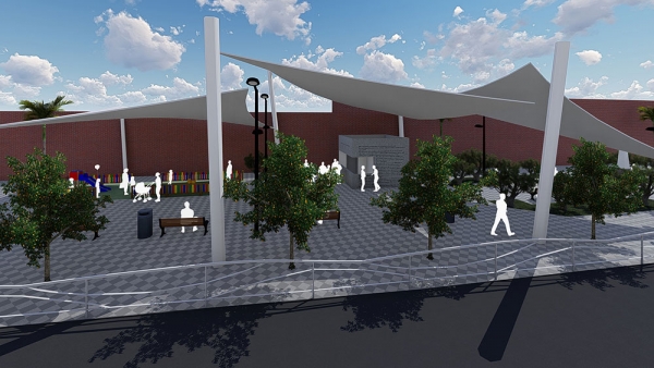 Nuevas zonas de sombra y un kiosco para el paseo Juan de Dios Soto de Gines