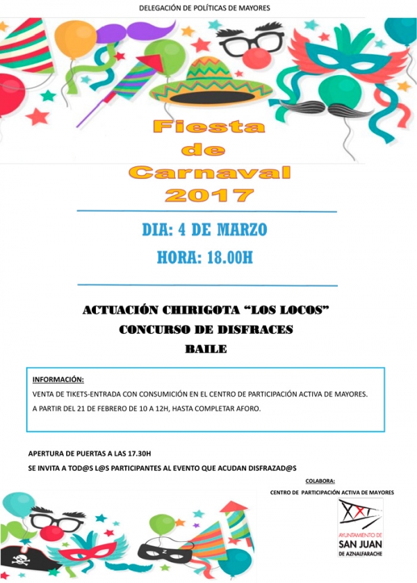 Los mayores de San Juan celebran su carnaval con un concurso de disfraces