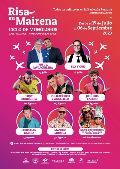 Risa en Mairena comienza el mi&eacute;rcoles 19 con el Yuyu y Javi Aguilera