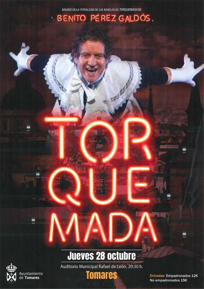 &ldquo;Torquemada" llega a Tomares con Pedro Casablanc este jueves, 28 de octubre