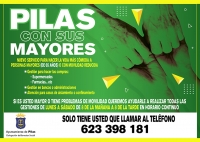 Nuevo servicio del Ayuntamiento de Pilas para la atenci&oacute;n a nuestros mayores en tiempos de pandemia