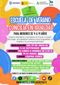 El Ayuntamiento de Castilleja de la Cuesta pone en marcha la Escuela de Verano 'Concilia en Igualdad' para ni&ntilde;os y ni&ntilde;as