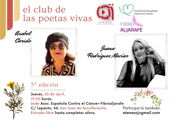 La 5&ordf; edici&oacute;n de El Club de las Poetas Vivas llega a San Juan de Aznalfarache
