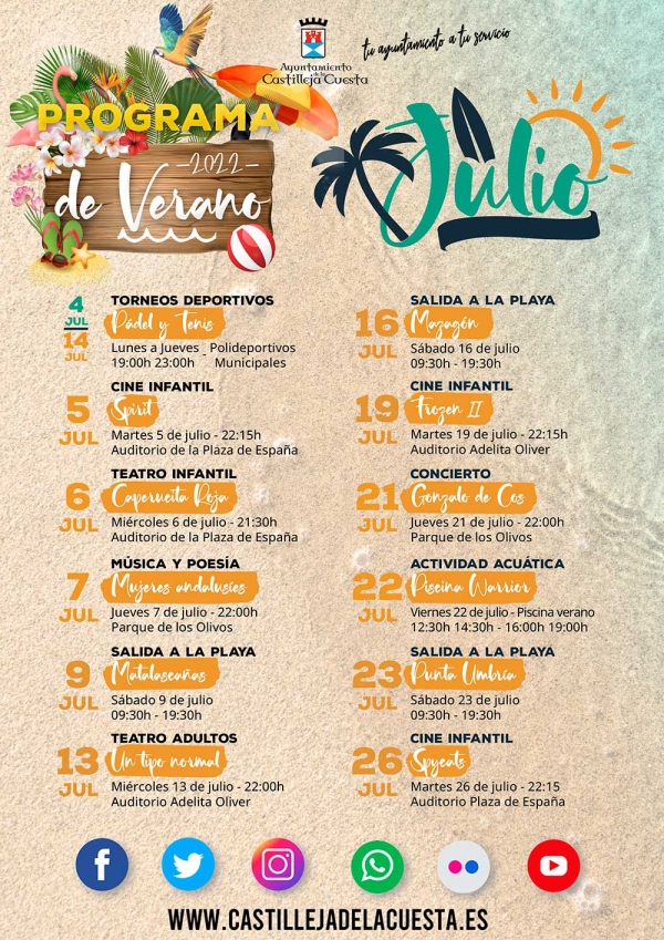Castilleja de la Cuesta se prepara para un verano lleno de cultura, deporte y diversi&oacute;n