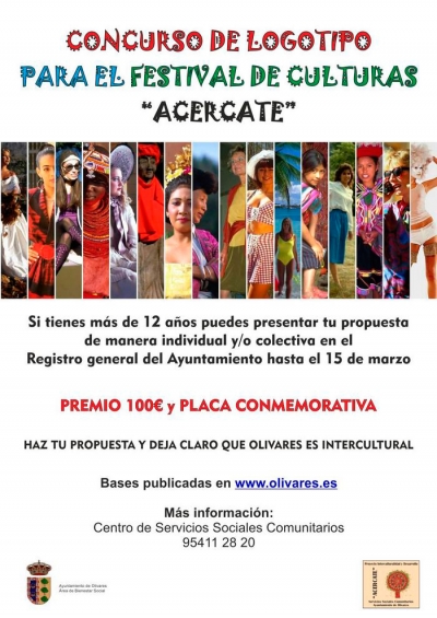 El Ayuntamiento de Olivares convoca el concurso del logotipo para el festival de culturas "ACERCATE"