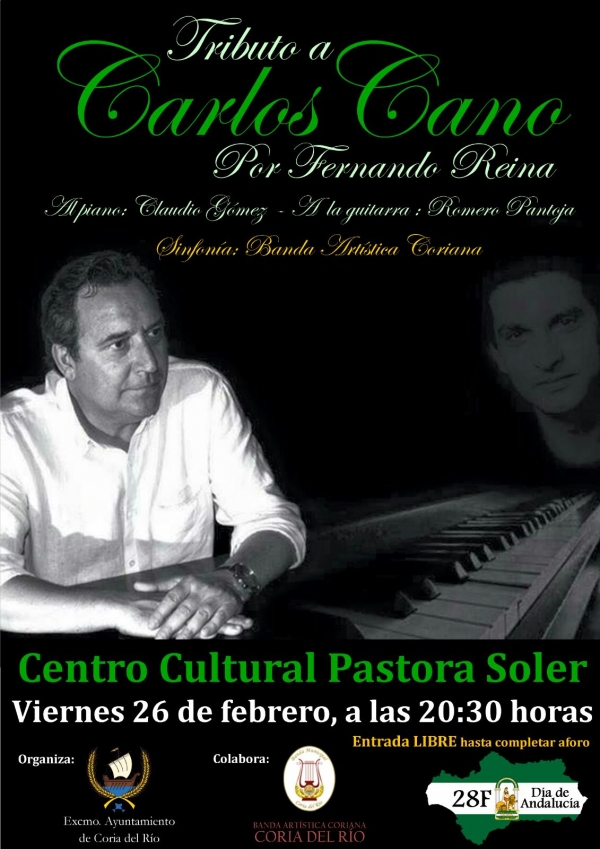 El Ayuntamiento de Coria del R&iacute;o presenta un tributo a Carlos Cano con motivo del 28-F