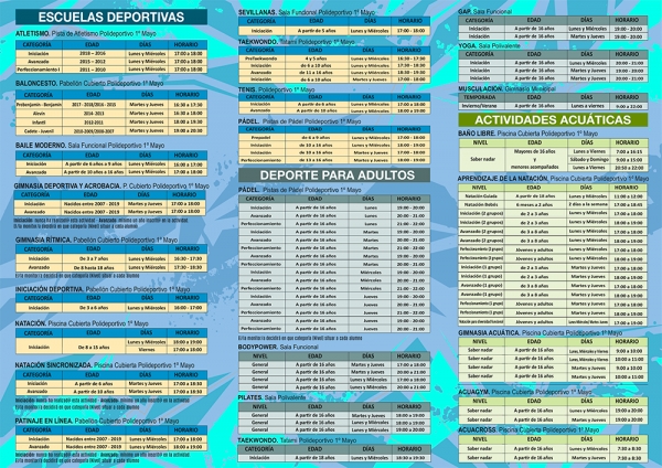 Veinticinco propuestas para hacer deporte en San Juan durante la temporada 2024-25