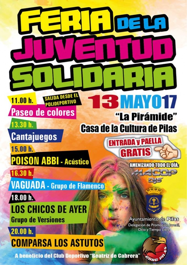Paseo de colores, cantajuegos, m&uacute;sica y carnaval en Feria de la Juventud de Pilas