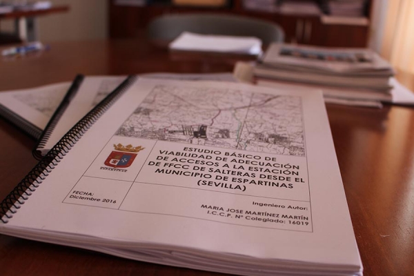 El Ayuntamiento concluye el estudio b&aacute;sico de viabilidad para la conexi&oacute;n de Espartinas con la estaci&oacute;n de ferrocarril de Salteras
