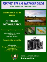 Las "Rutas de la Naturaleza" llegan a Coria con una quedada fotogr&aacute;fica