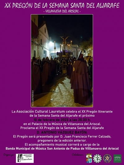 XX Preg&oacute;n de la Semana Santa del Aljarafe