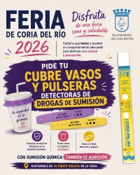 El Ayuntamiento de Coria del R&iacute;o incorpora pulseras de detecci&oacute;n de drogas al Punto Violeta de su Feria para promover un ocio seguro
